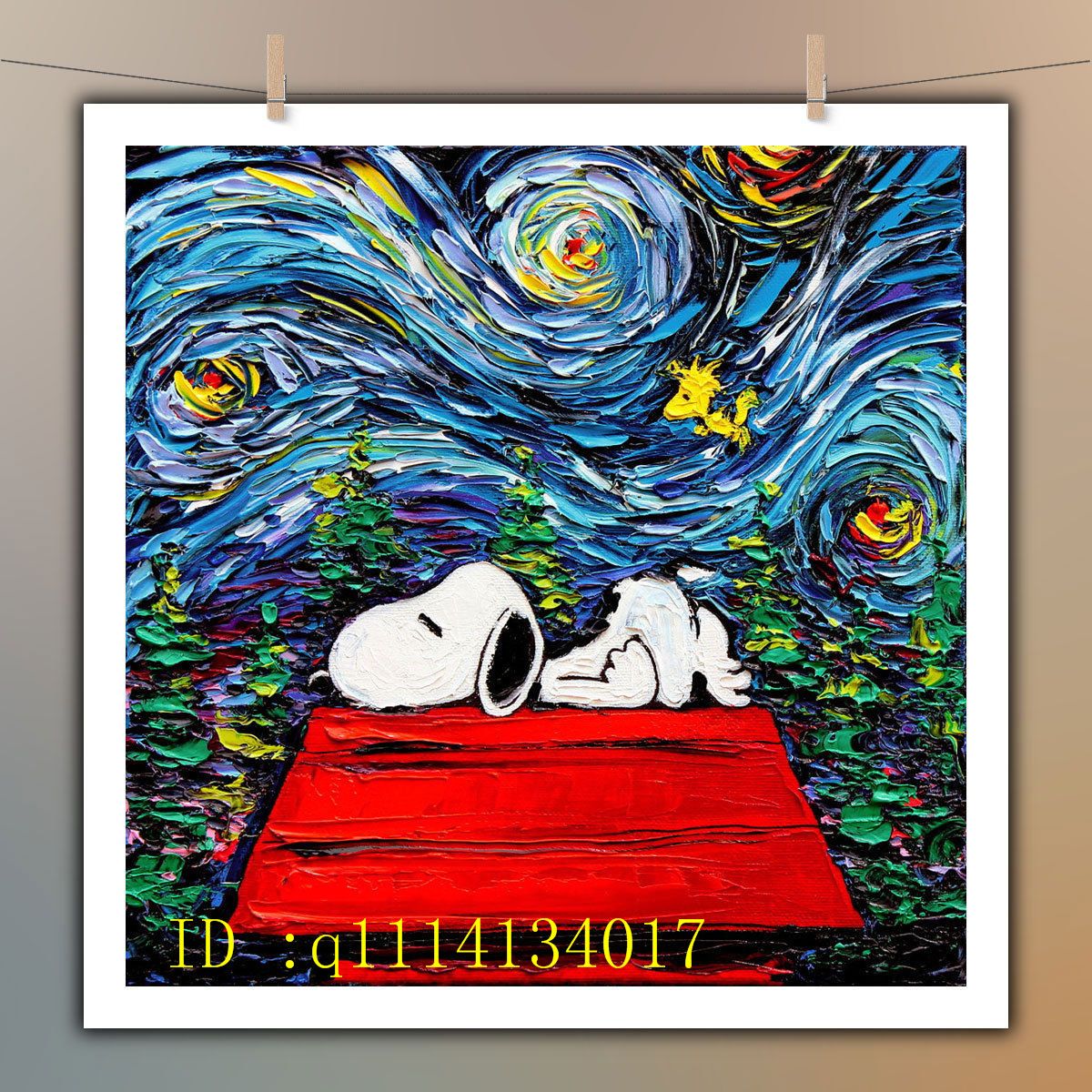 Snoopy Van Gogh Poster Art Hd Print Home Wall Decor Oil Painting On Canvas Fifasteluce Com