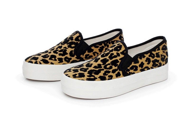 leopard print slip on shoes