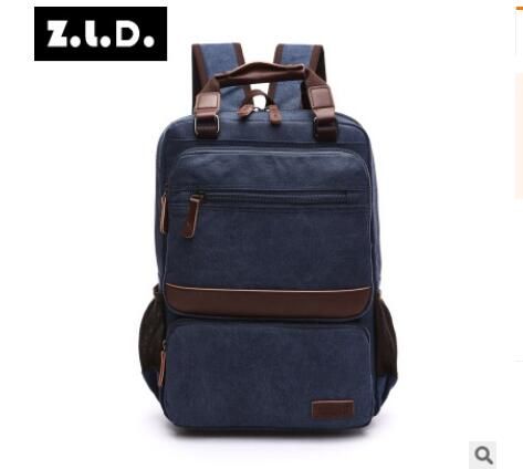 Men Laptop Backpack Rucksack Canvas School Bag Travel Backpacks for Teenage Male