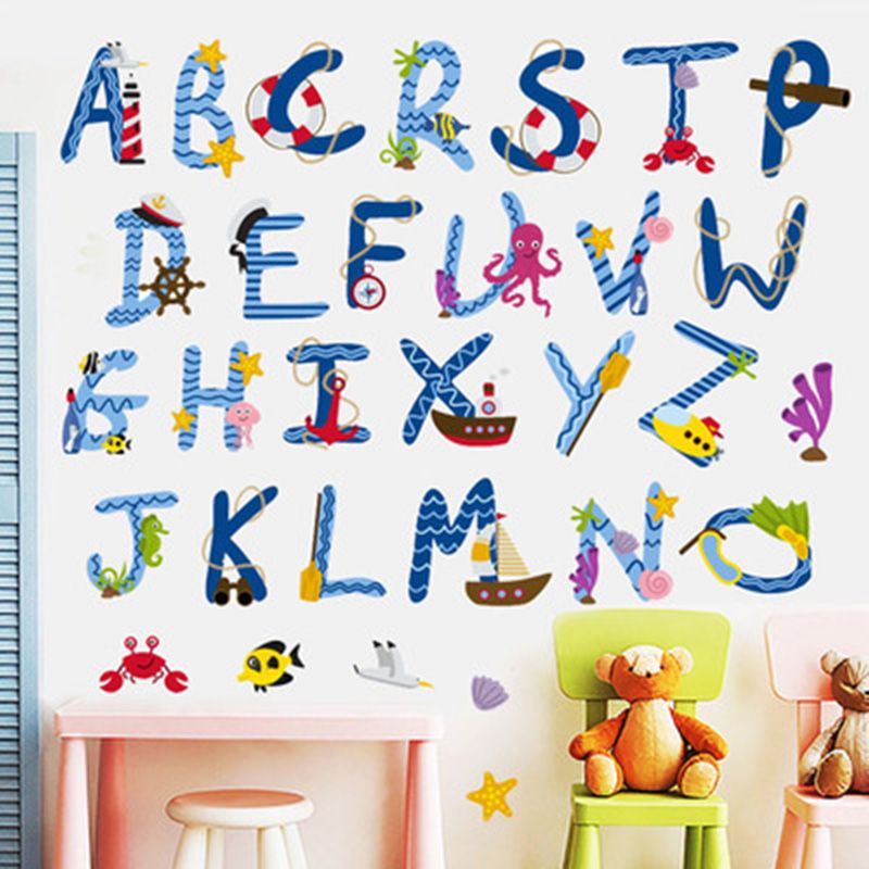 Cartoon English Letters From A To Z Early Education Alphabet Wall Decals Kids Room Nursery Mural Poster Self Adhesive Wallpaper Clings For Walls Cloud Magicforwall 5 88 Dhgate Com - Nursery Alphabet Wall Stickers Cartoon English Letters From A To Z Early Education Alphabet Wall Decals Kids Room Nursery Mural Poster Self Adhesive Wallpaper Clings For Walls Cloud Magicforwall 5 88 Dhgate Com - Nursery Alphabet Wall Stickers