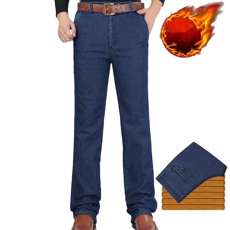 Compra MORUANCLE Nuevo Mens Winter Warm Jeans Pantalones Fleece Forrado  Pantalones De Mezclilla Térmicos Para Hombre Straight Warm Keeper Plus Size  30 42 Barato | Entrega Rápida Y Calidad | Es.Dhgate