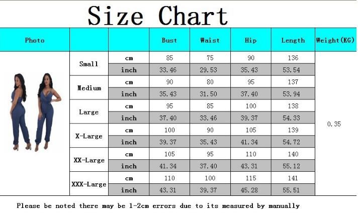 Womens Jumpsuit Size Chart