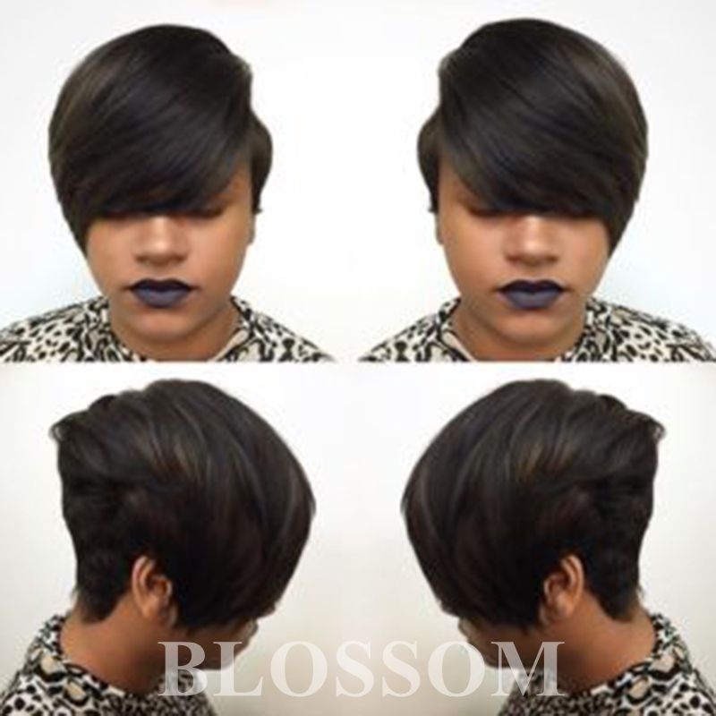 Short Wigs Rihanna Pixie Cut Short Hair Style Cuts Brazilian Human