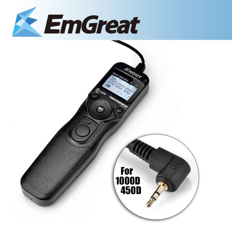 Temporizador Remoto Control Disparador para Canon EOS 650D 550D 600D 60D como RS-60E