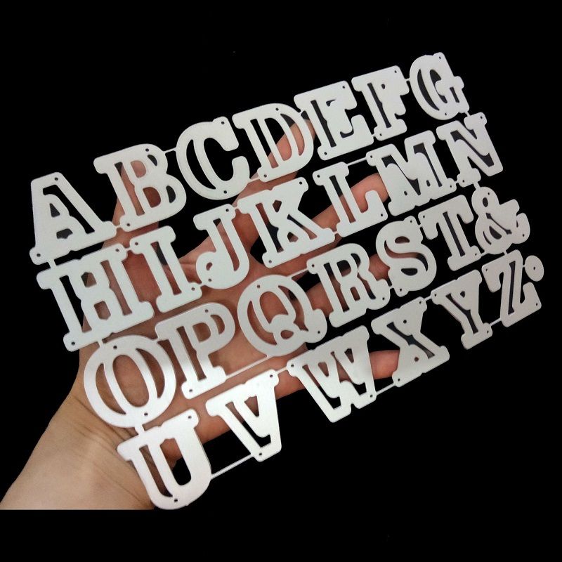 26 Capital Lowercase Alphabet Shape Metal Cutting Dies for Scrapbooking//Embossing//Photo Album Decor//DIY Craft//Gift OOTSR Cutting Dies