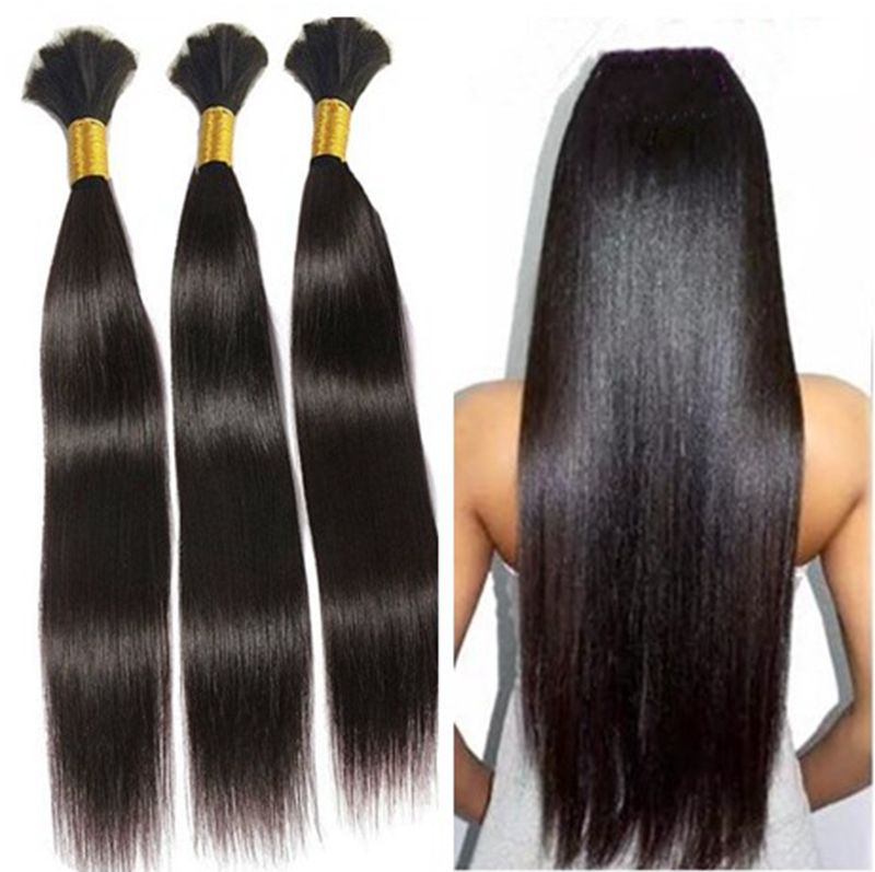 8a Brazilian Hair Bulk For Braiding Human Straight Braiding Hair