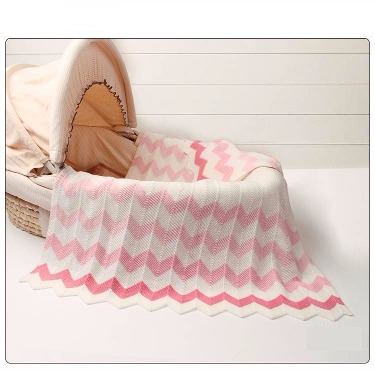 Knitted Infant Baby Basket Blanket Summer Air Conditioning Toddler