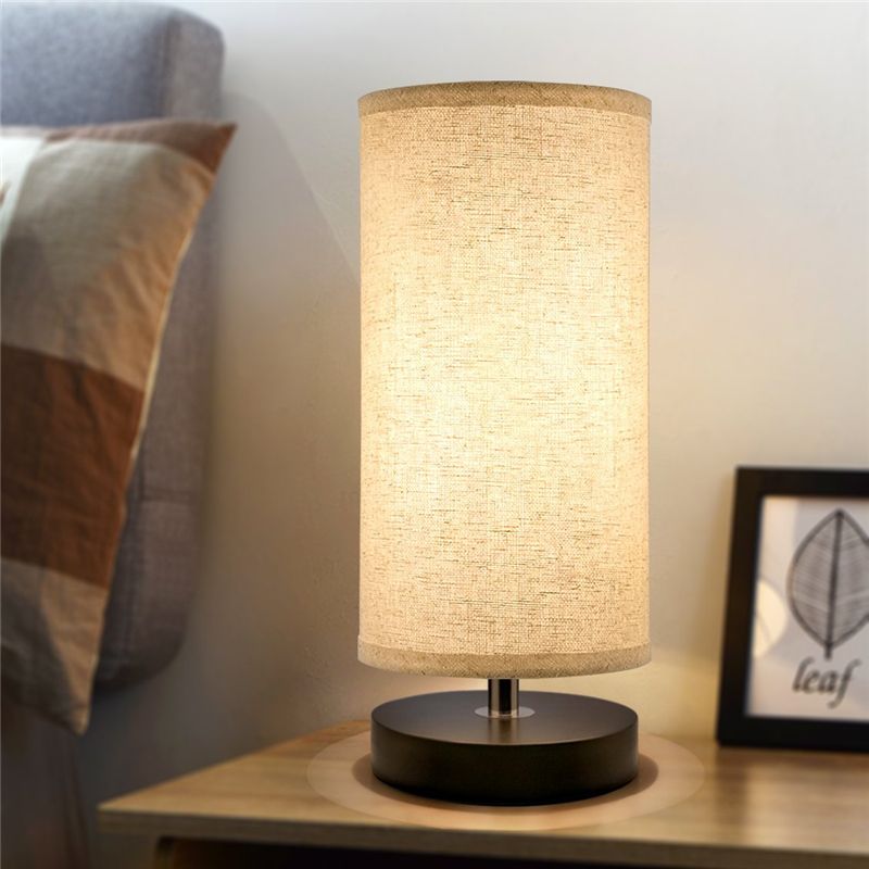 Bedside Table Lamp Minimalist Solid Wood Table Night Light Bedside Desk