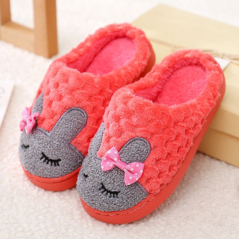 Winter Home Indoor Slippers Ladies Cute Cartoon Men Women Couple Bedroom Shoes Warm Plush Furry House Slides Flip Flops Footwear Kids Boots Men Boots