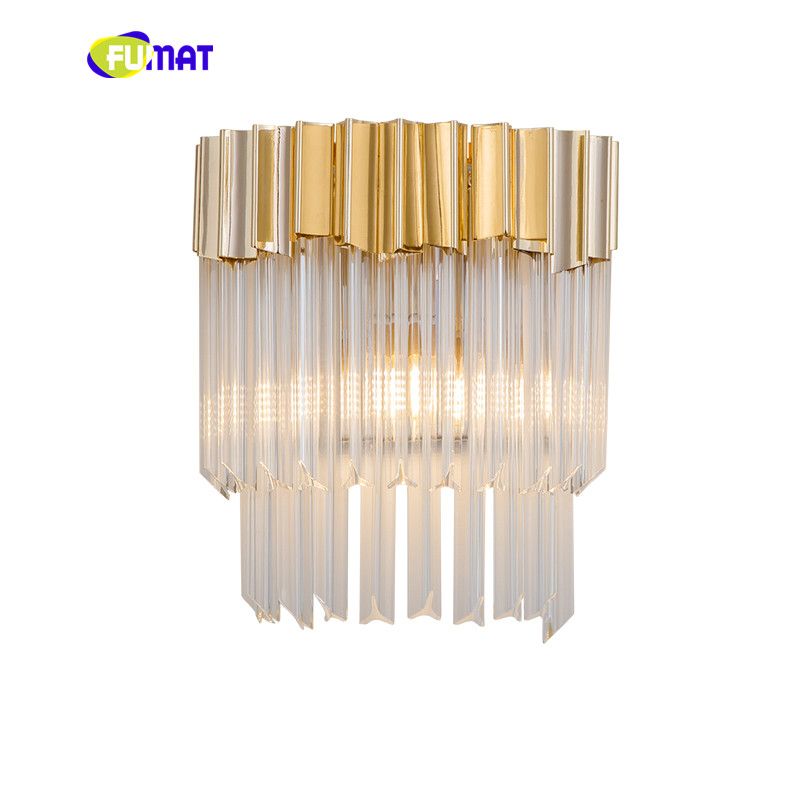 Novo design de luxo lâmpada de parede moderna arandela AC110v 220 v ouro applique murale luminária diâmetro de iluminação para casa 30 cm