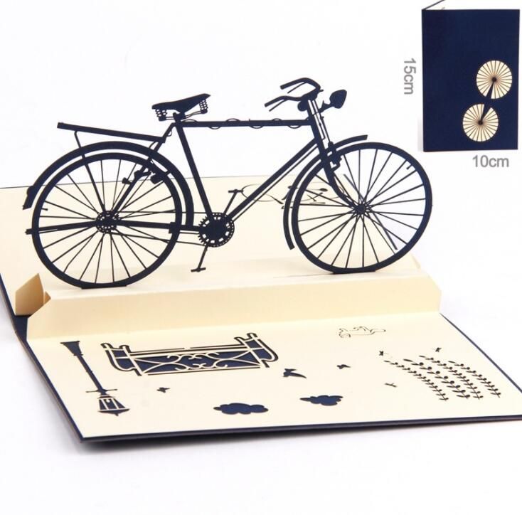 Satin Al Yeni El Yapimi 3d Bisiklet Tebrik Kartlari Vintage Bisiklet Yaratici Hediyeler Severler Icin Kartpostal Dogum Gunu Tebrik Kartlari Tl16 79 Dhgate Comda