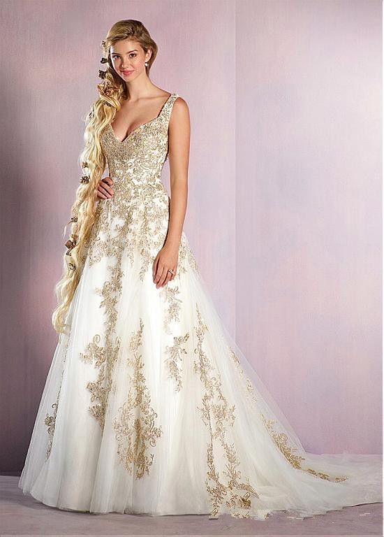 ivory and gold dress