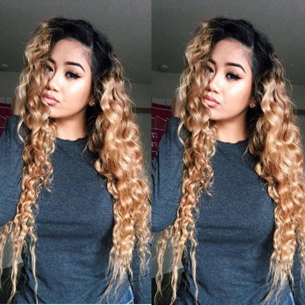 Ombre 1b 27 Human Hair Wig For White Women Ombre Human Hair Wigs