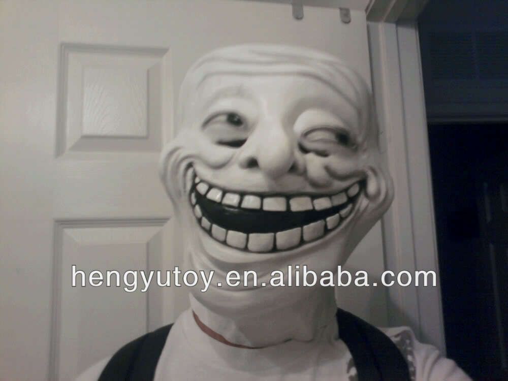 Latex Troll Face Mask for Fancy Dress Halloween Dress Up New Year Surprise:  Buy Online at Best Price in UAE 