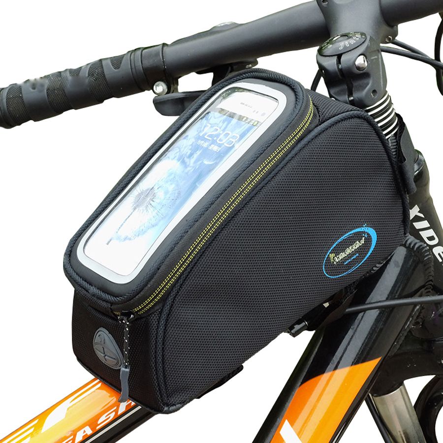 Waterproof Mountain Bike Frame Front Bag Pannier Bicycle Mobile Phone Holder UK