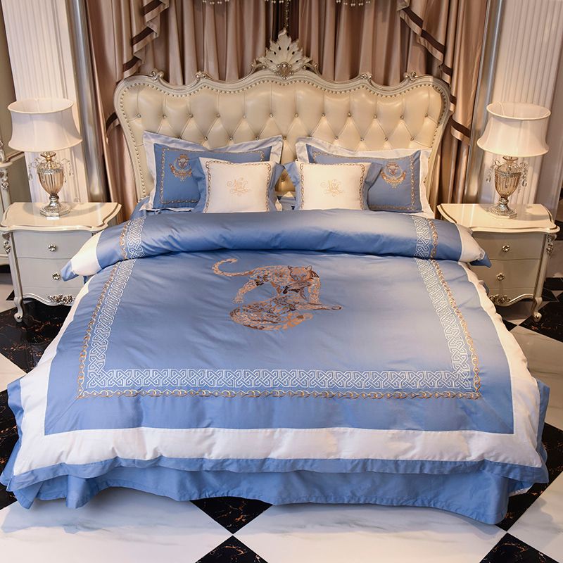 Luxury 60s Egypt Cotton Royal Charm Bedding Set Embroidery Duvet