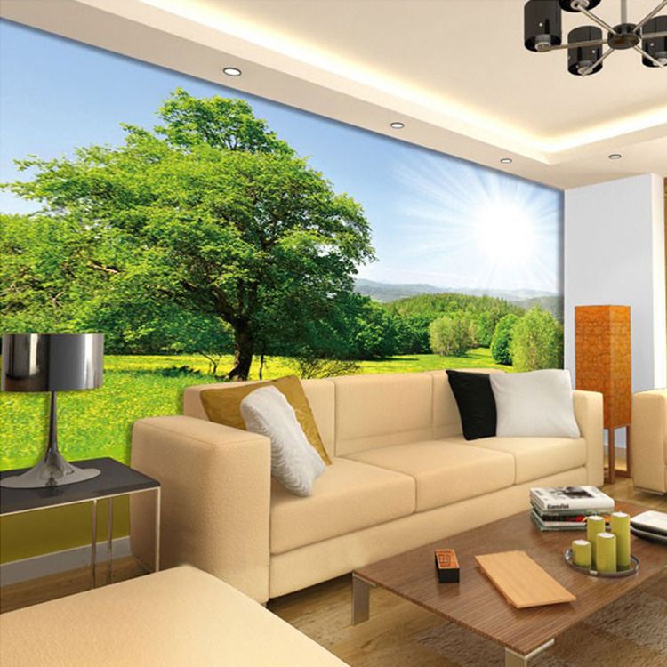 custom 3d mural wallpaper simple modern nature landscape large mural