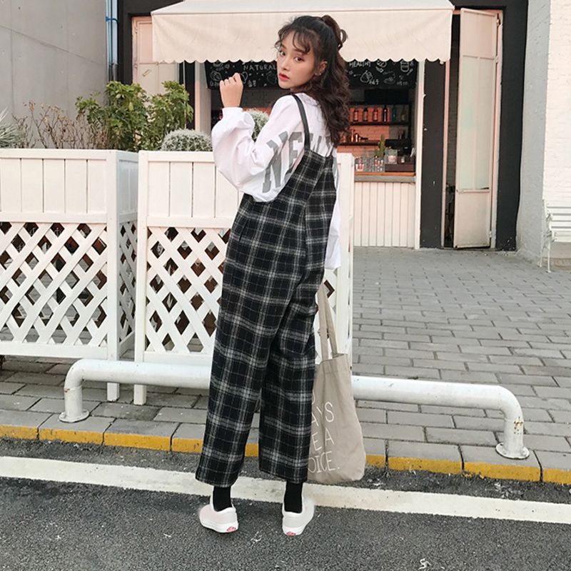 plaid jumpsuit womens