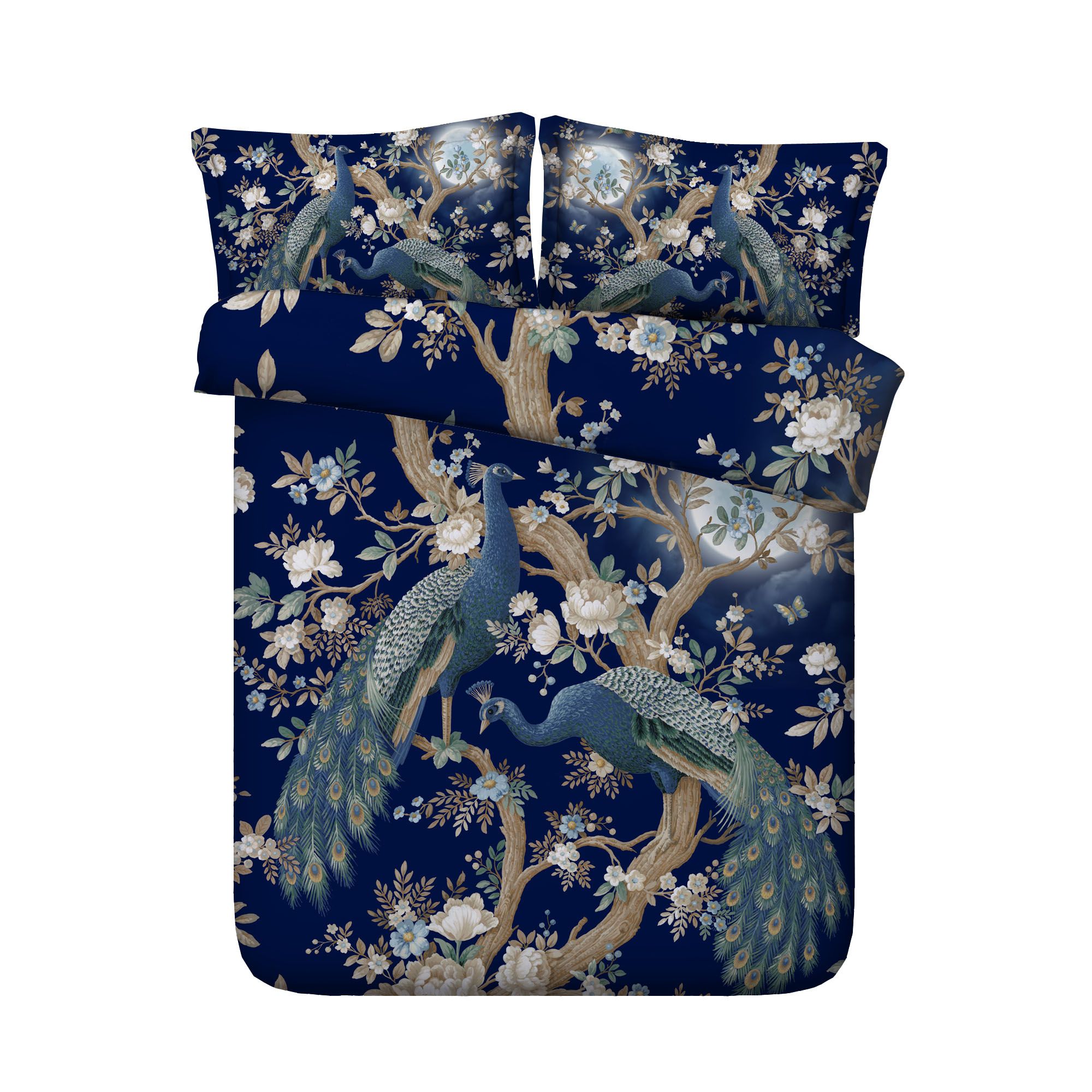 3d Printed Flowers Peacock Bedding Set Twin Full Queen King Size