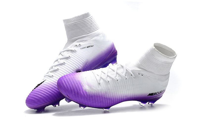 purple football boots