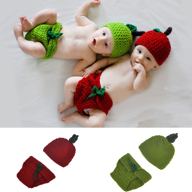 Newborn Baby Girl Boy Crochet Knit Costume Photo Photography Prop Hats Outfits
