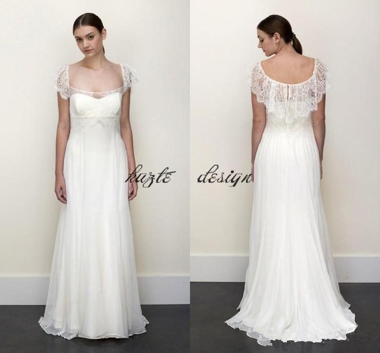 empire waist boho wedding dress