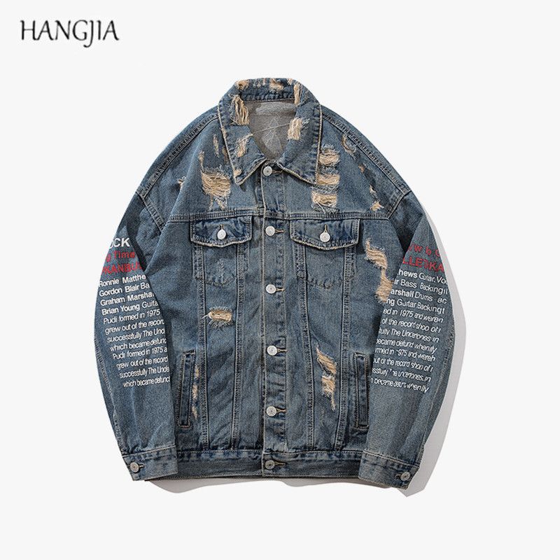graffiti denim jacket mens