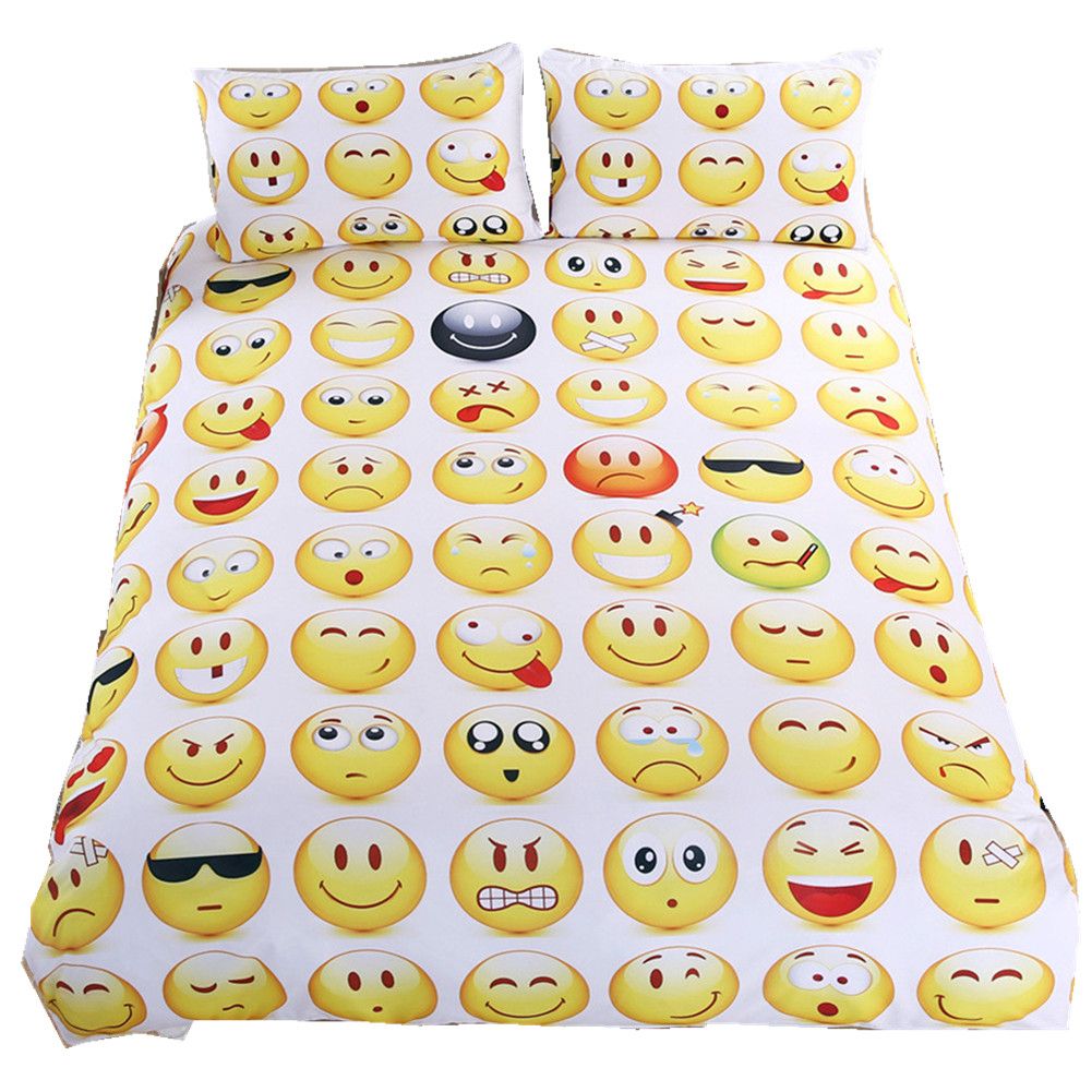 Emoji Bedding Sets Interesting And Fashion Duvet Cover Set For