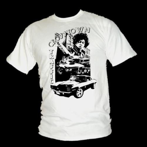 Jimi Hendrix Music legend CROSSTOWN TRAFFIC Ladies 1960/'s retroT-Shirt