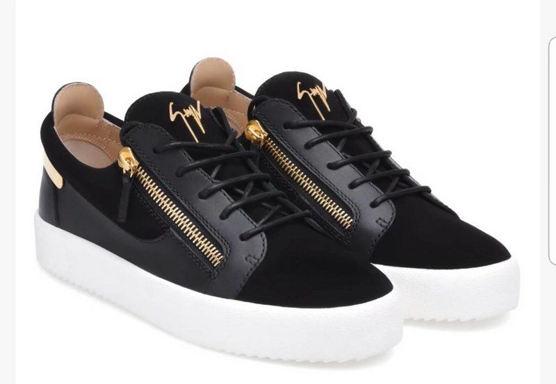 ZAPATOS Giuseppe Zanotti GZ más alta NEGRO ZAPATOS CORRIENTES DE LUJO postal ZAPATILLAS hombres