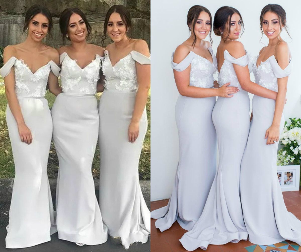 Elegant Mermaid Bridesmaid Dresses For Summer Garden Country