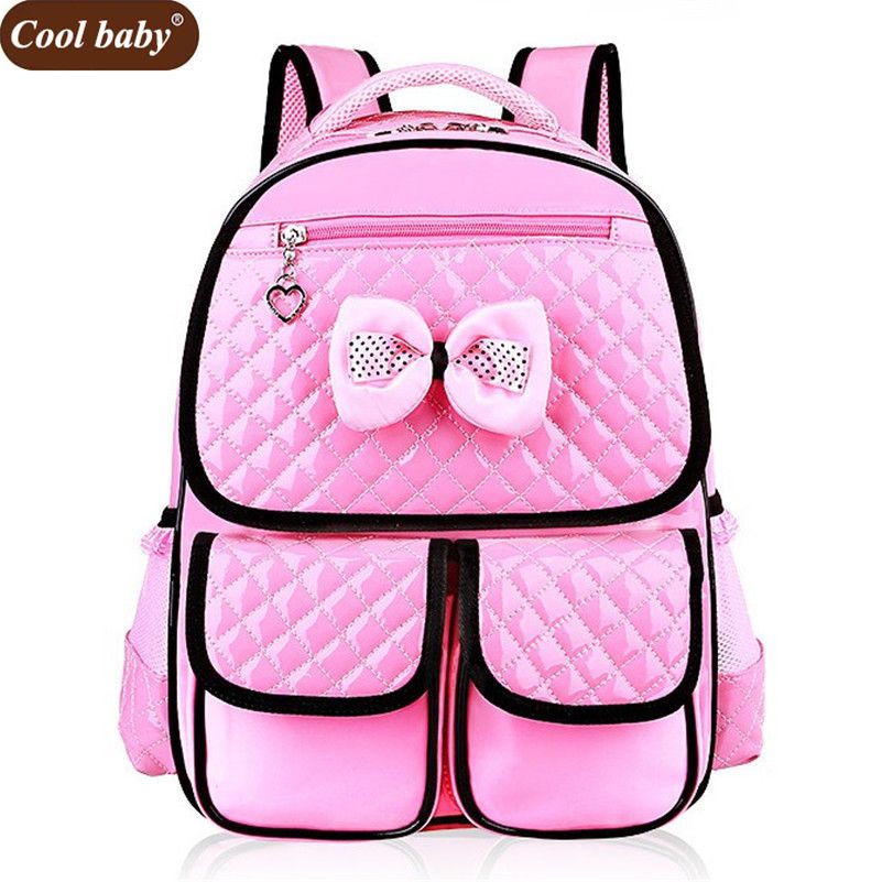 Bebé fresco de alta calidad PU chica mochila moda grado 1-3-6 niños mochilas