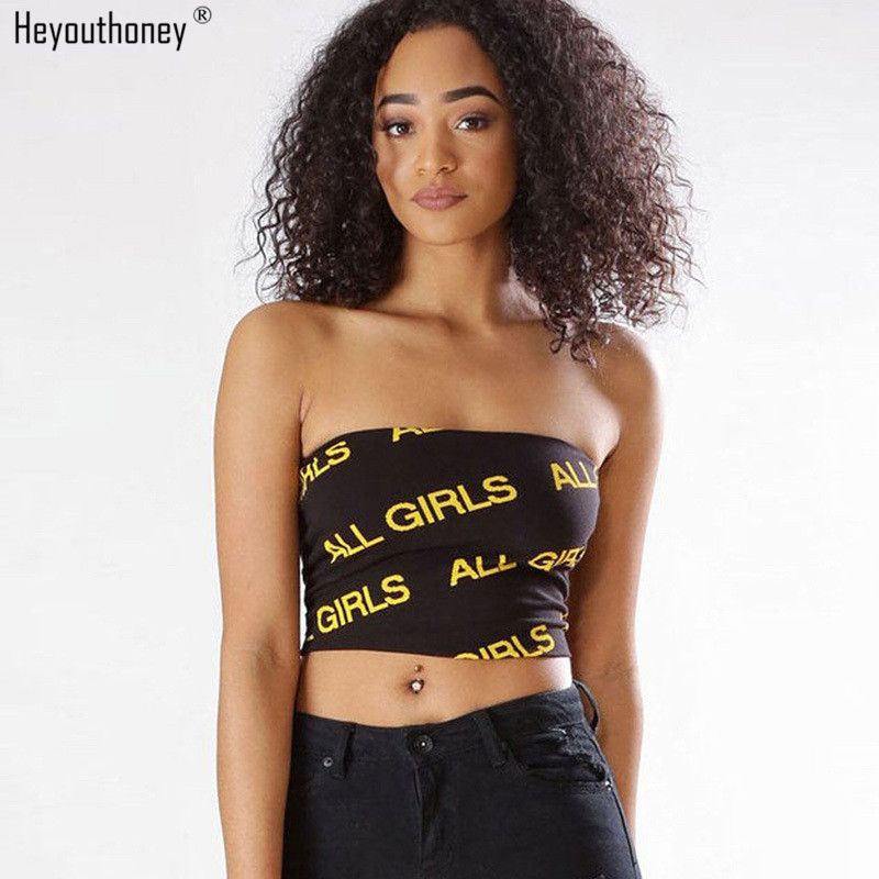 yellow and black tube top