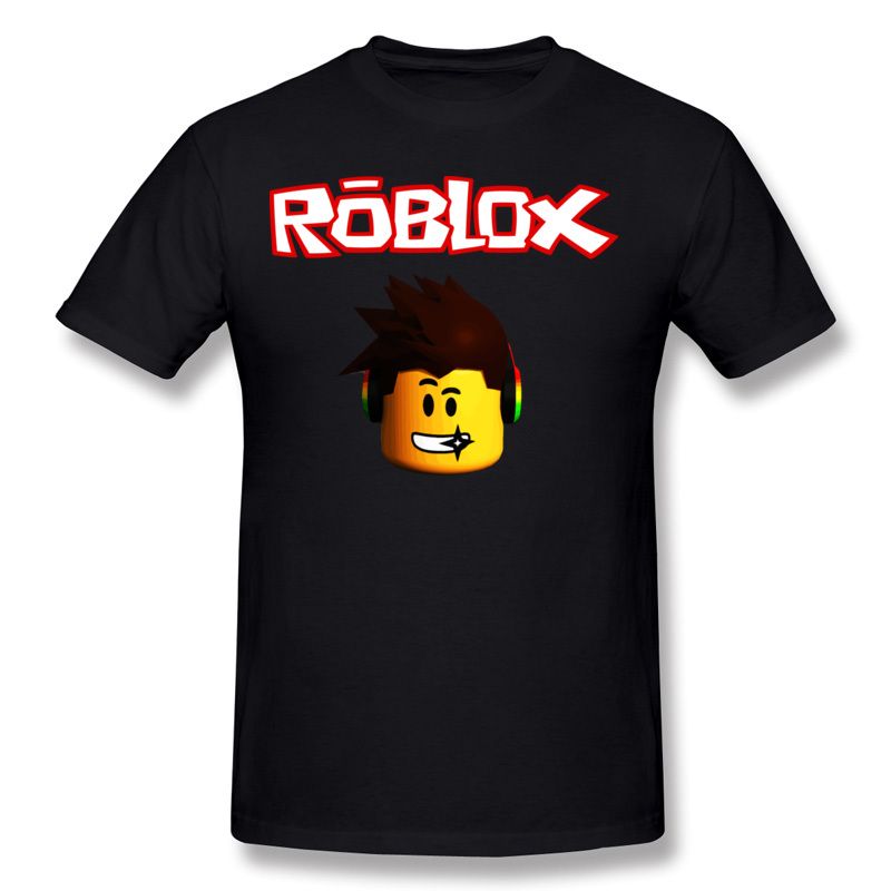 Drop Shipping Men 100 Cotton Roblox Robot Game T Shirt Men Round