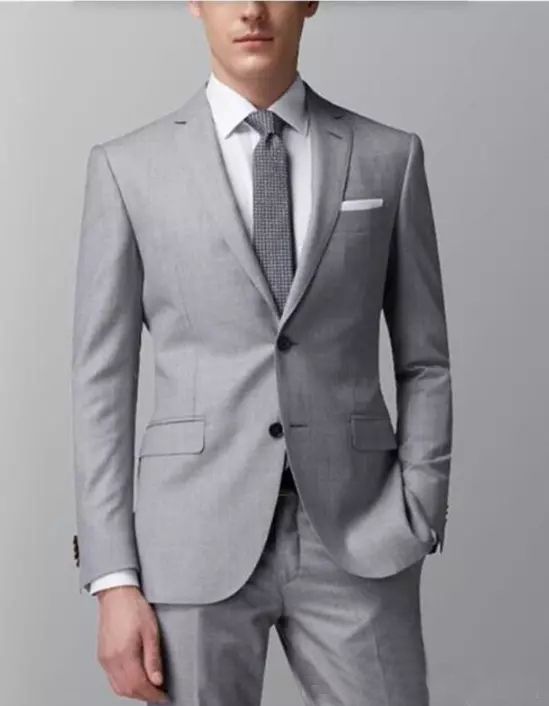 Acheter Gris Hommes Costume De Mariage Pour Les Hommes Slim Fit élégant Robe Formelle Costumes Daffaires Tailleur Made Groom Prom Meilleur Homme