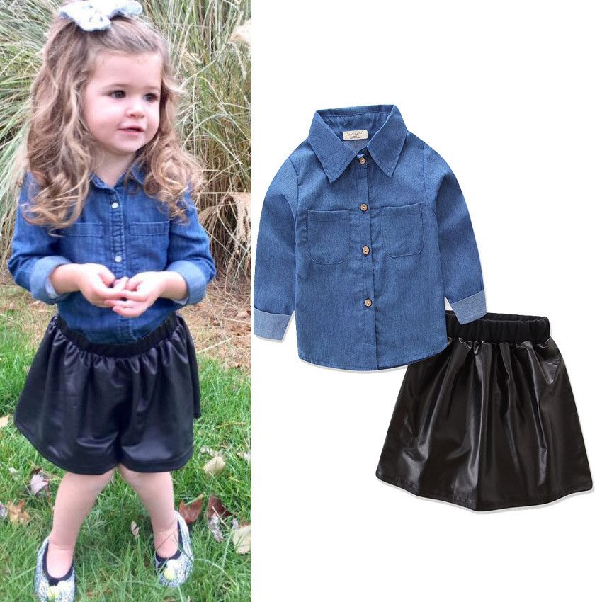 Acheter Vetements De Bebe Denim Filles Ins Chemise En Jean Jupes En Cuir Pu Set Enfants Ensembles De Vetements C3543 De 7 69 Du Hltrading Fr Dhgate Com Acheter Vetements De Bebe Denim Filles Ins Chemise En Jean Jupes En Cuir Pu Set Enfants Ensembles De Vetements C3543 De 7 69 Du Hltrading Fr Dhgate Com
