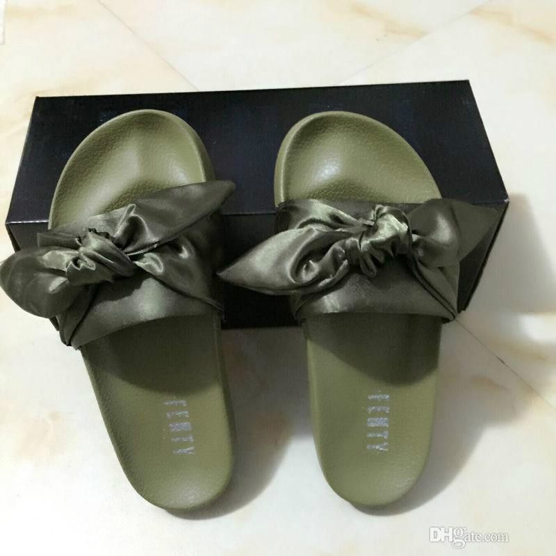 fenty slides green