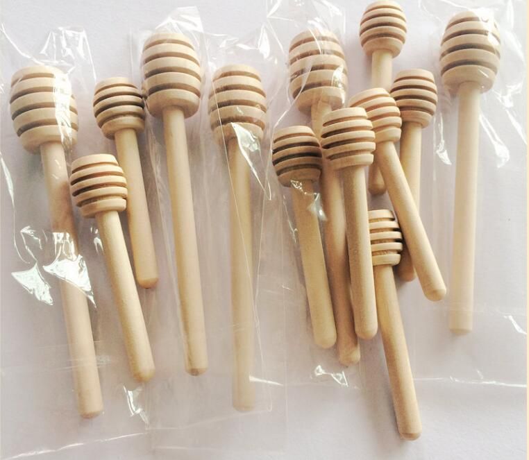 By Dhl 8cm Long Mini Wooden Honey Stick Honey Dippers Party Supply