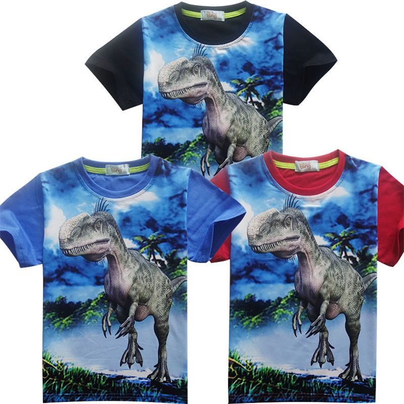 New Jurassic World Dinosaur Boys T Shirt Summer Baby Kids Roblox