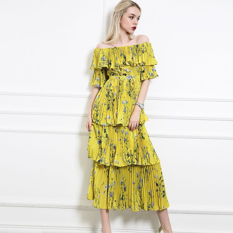 yellow bohemian dress