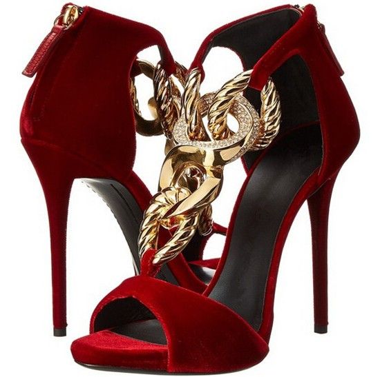 sandália vermelha plataforma