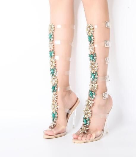 crystal gladiator heels