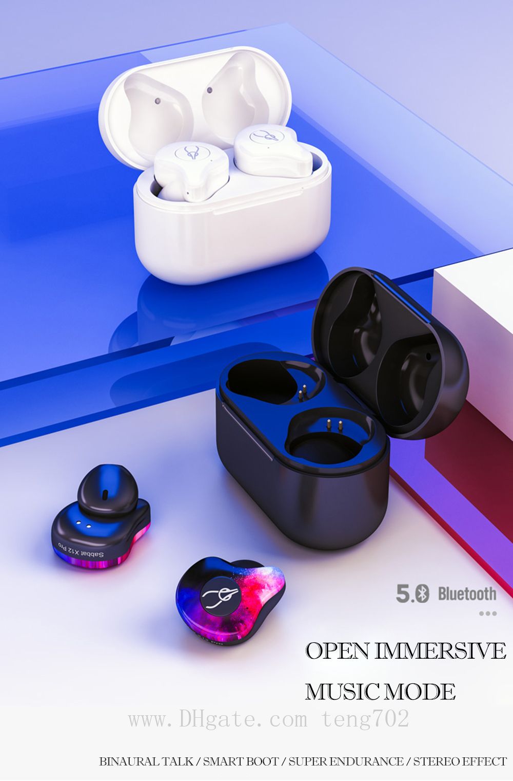 Mini Wireless Bluetooth Headphones Earbuds Earphones With Charging Box