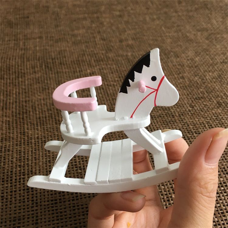 miniature wooden rocking horse