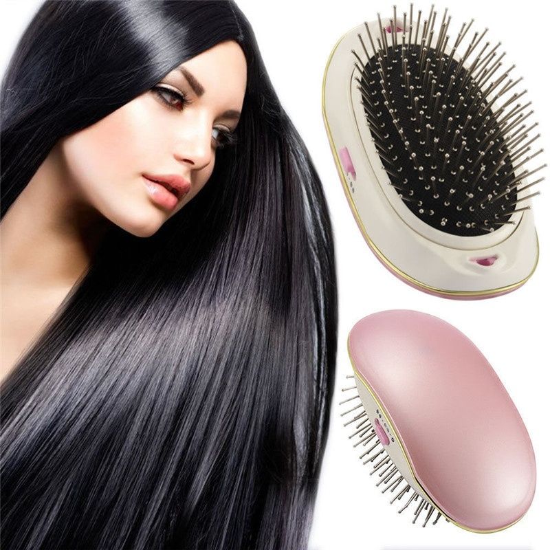 portable electric ionic hairbrush