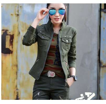 jaqueta militar jeans