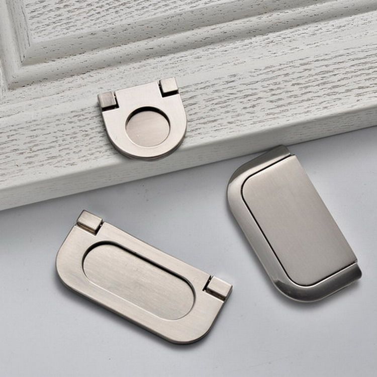 Muebles De Cocina Armario Cajón del gabinete de tira de las perillas de aleación de Zinc mango escondido