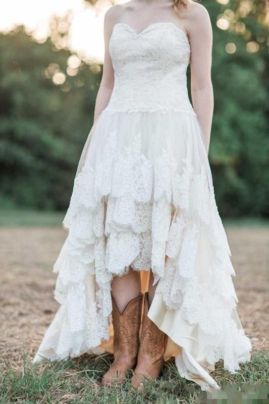 Discount New Arrival Western Country Wedding Dresses Cheap