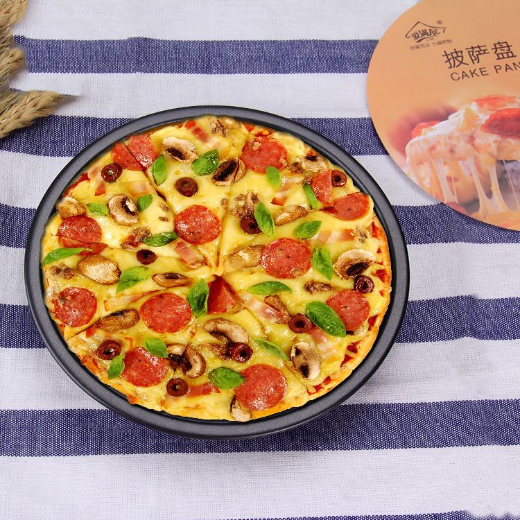 7 pulgadas urficable plato redondo pizza pizzra pan antiadherente 