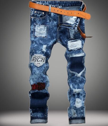 Acquistare Jeans Da Motociclista Strappati Strappati Da Uomo Pantaloni Da Motociclista  VINTAGE Slim Fit Da Uomo Moto Denim Hip Hop Punk Streetwear Jeans Economico  | Consegna Veloce E Qualità | It.Dhgate